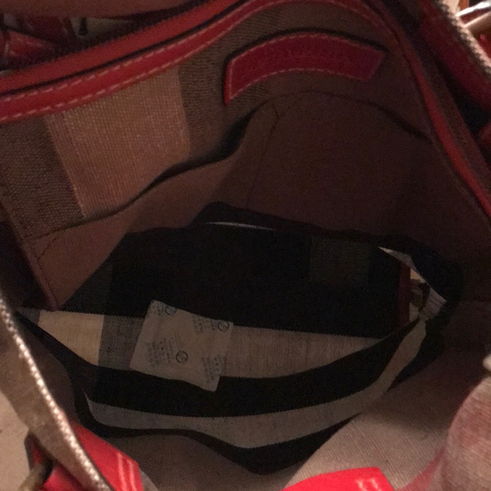 AUTHENTIC BURBERRY CANVAS/LINEN TOTE - Picture 4 of 8